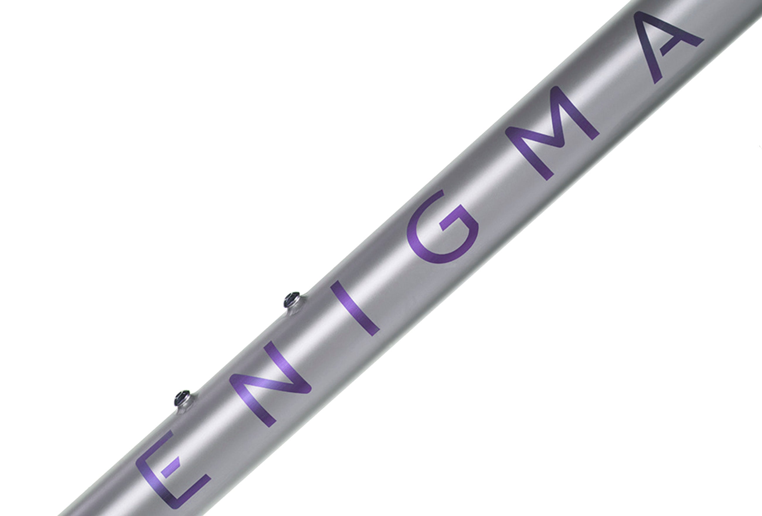 Satin Bead Finish Purple Logos Enigma Bicycle Works