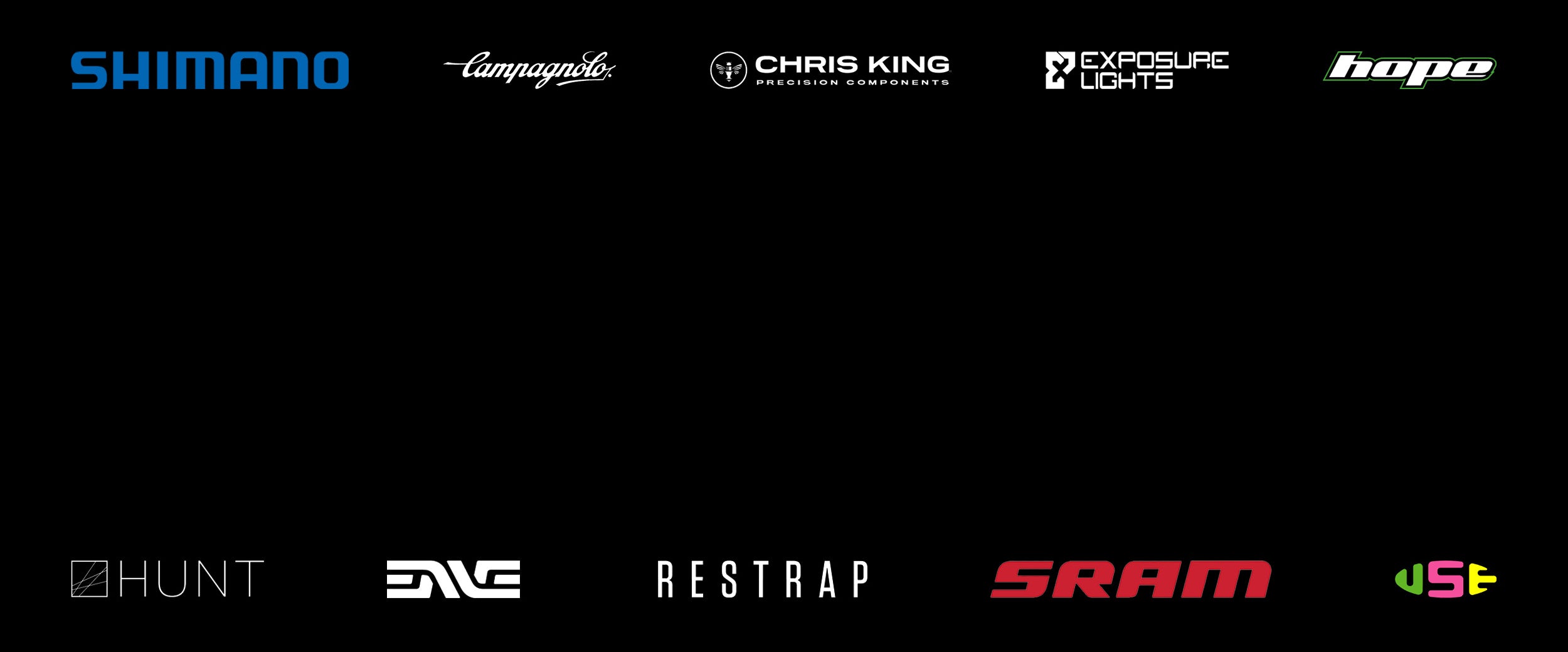 Enigma Partners Banner - Shimano - Campagnolo - Chris King - Exposure Lights - Hope - Hunt - Enve - Restrap - Sram