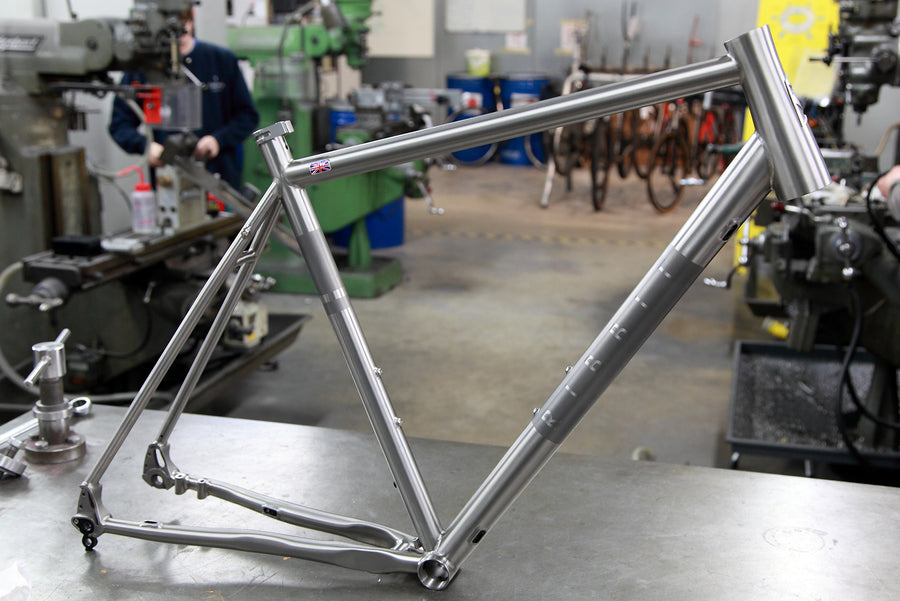 Titanium bicycle frame after specialist repair and refinishing case one