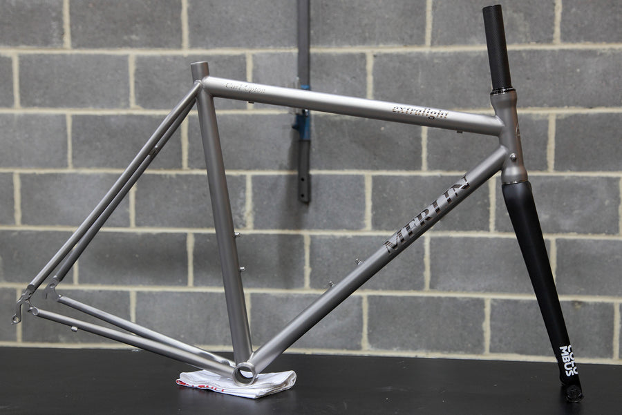 Titanium bicycle frame after specialist repair and refinishing case two