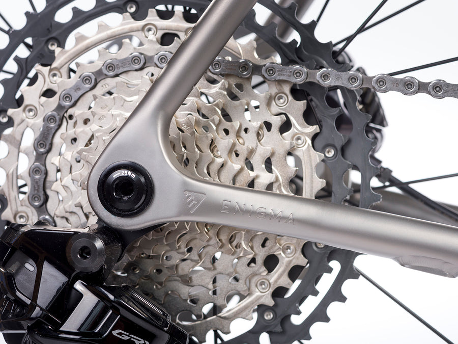 Enigma Eremos titanium gravel bike UDH rear dropout detail