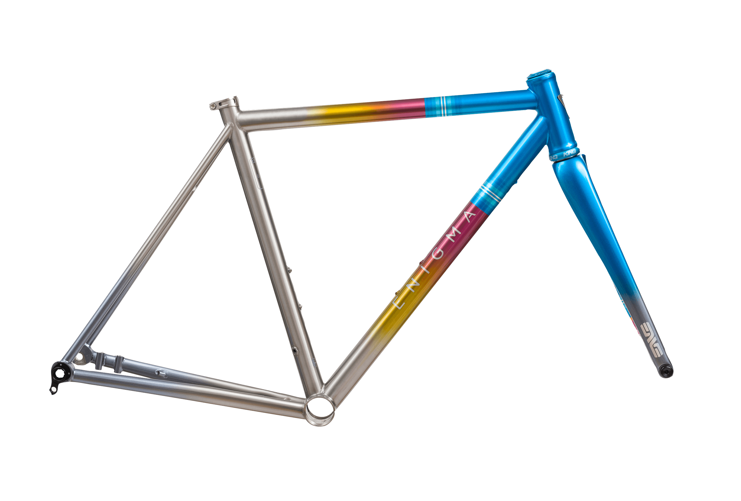 Painting titanium top bike frame